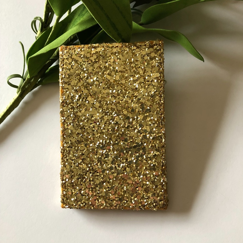 J. Crew Gold Glitter Card Wallet